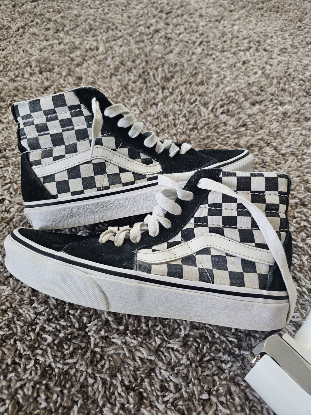 Vans Black and White Checkerboard Skate Sneakers